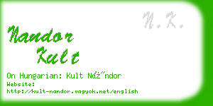 nandor kult business card